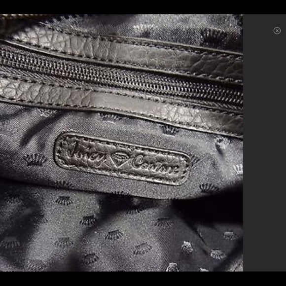 Juicy Couture Black Coated Canvas Bag Key Fob NWT - Picture 2 of 8